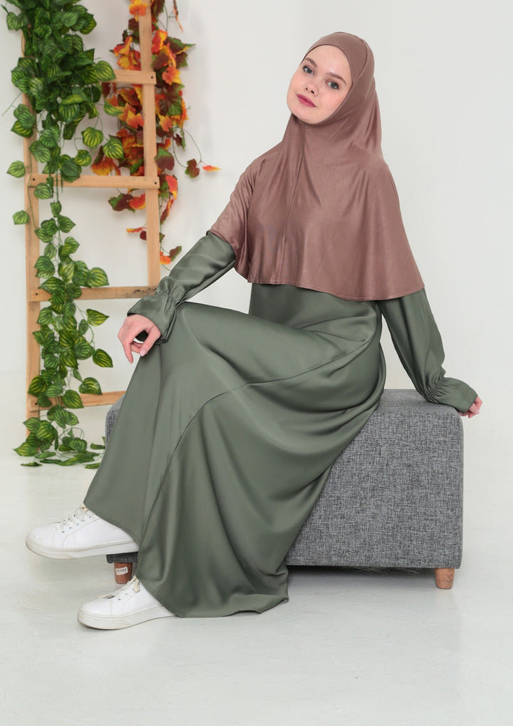 Mintgroen Abaya Satijn