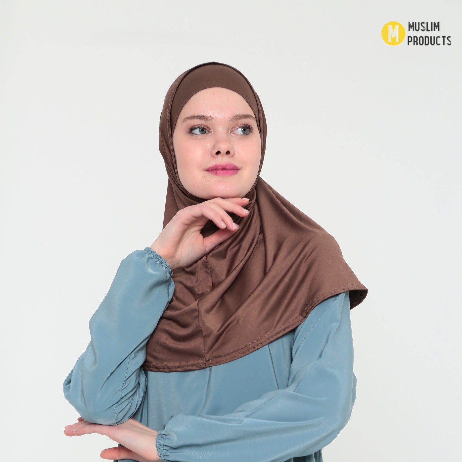 Hijaab Stretch 2 Delig Taupe