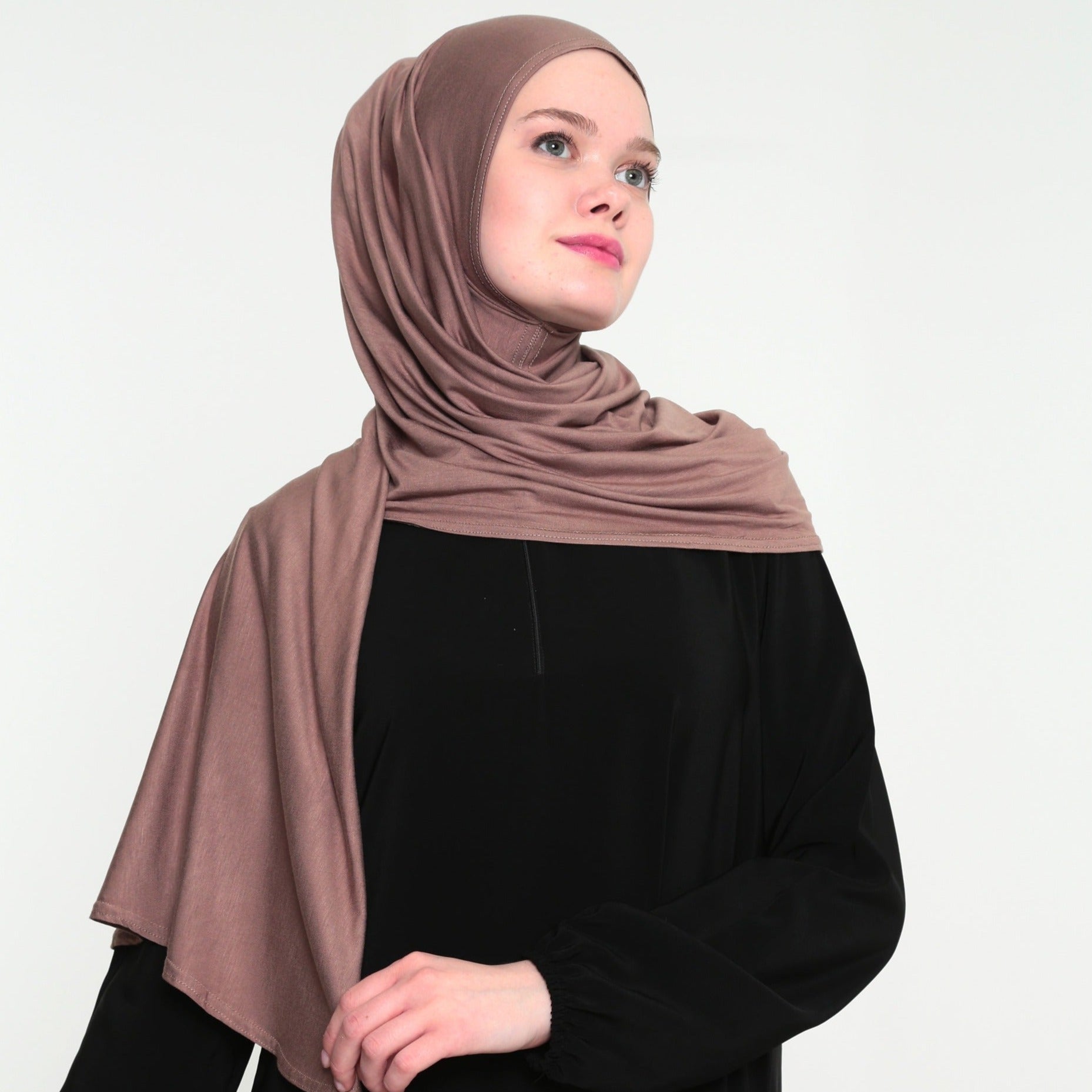 Instant Praktische Jersey Hijab Taupe