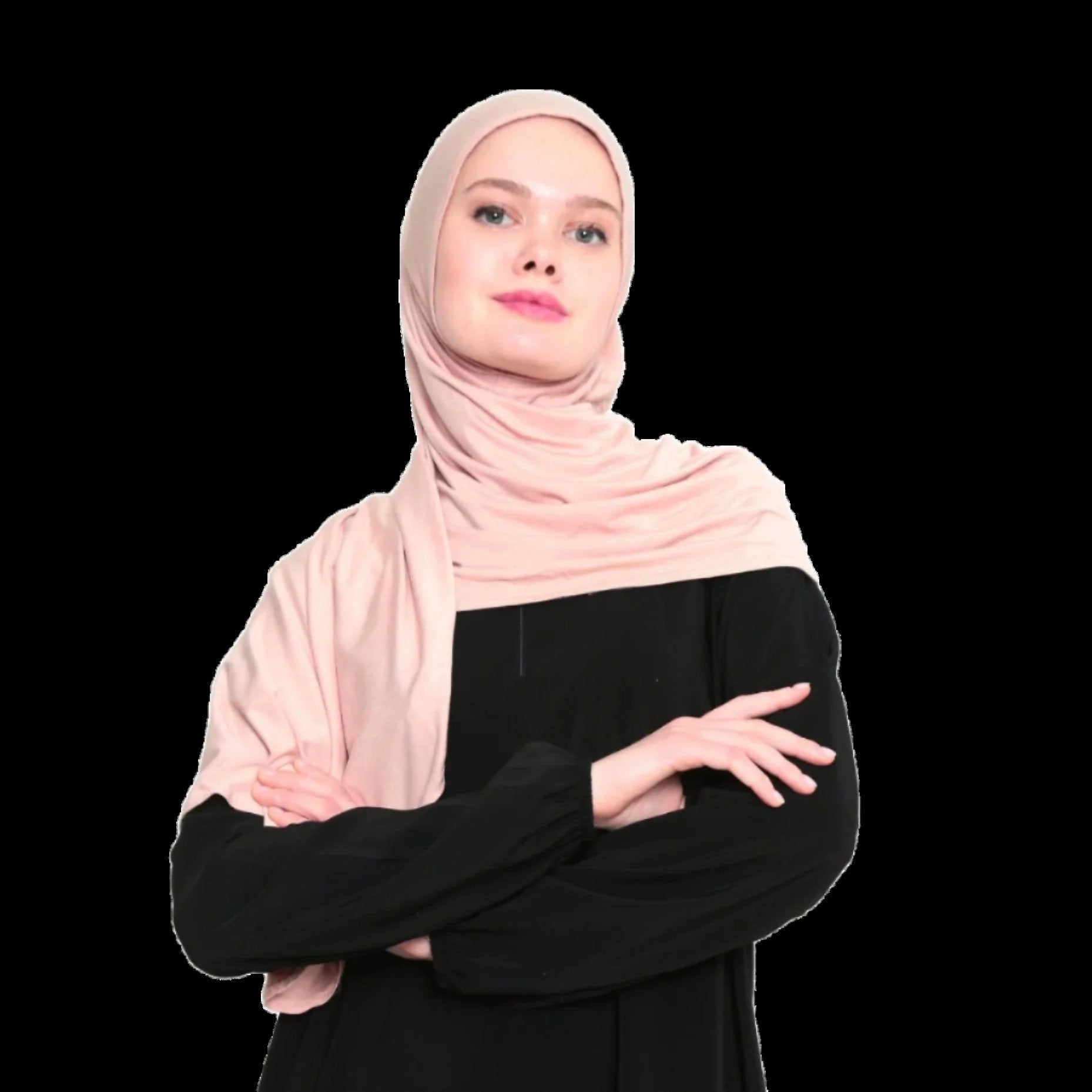 Instant Praktische Jersey Hijab Abrikoos