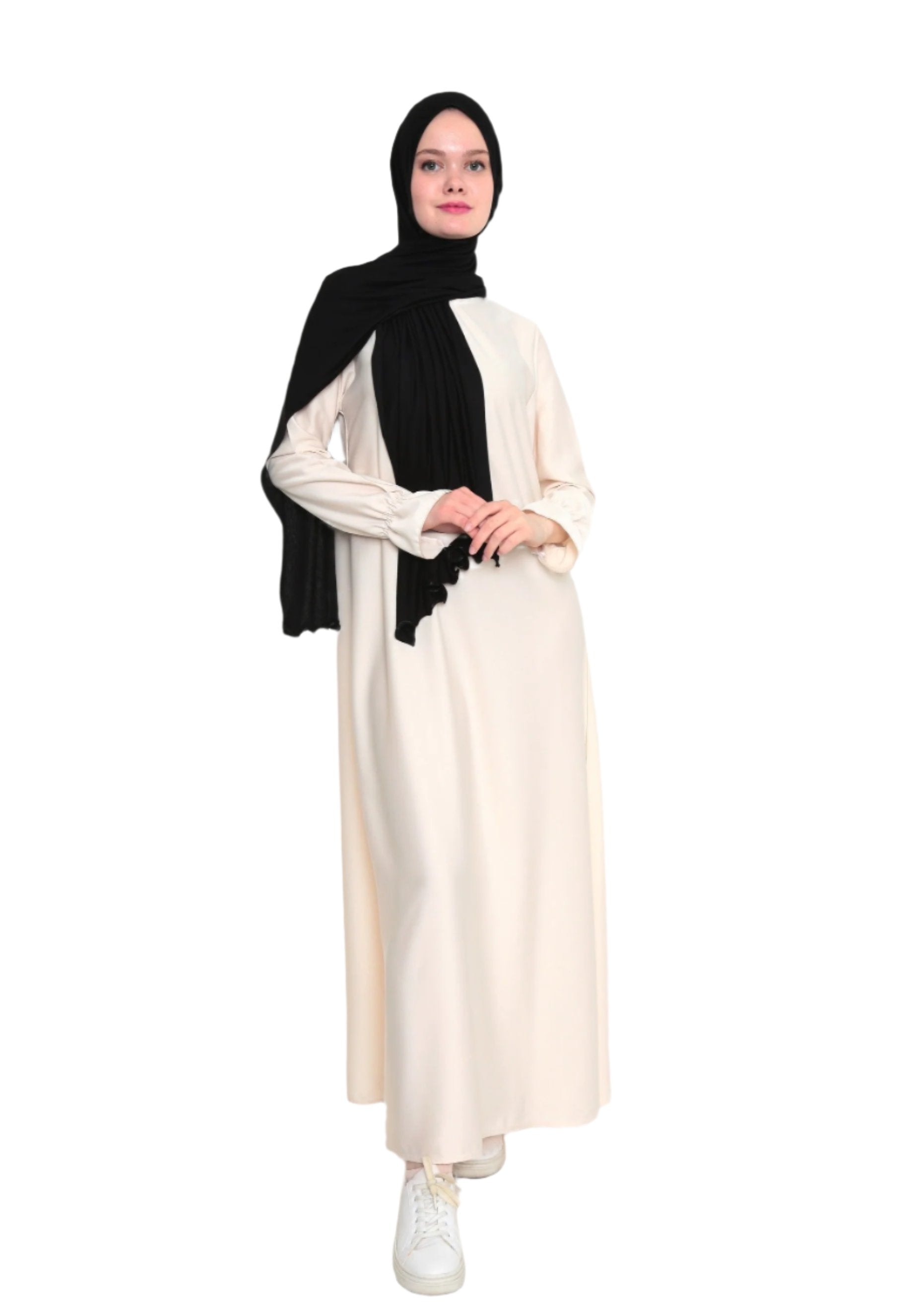 Abaya Satijn Beige