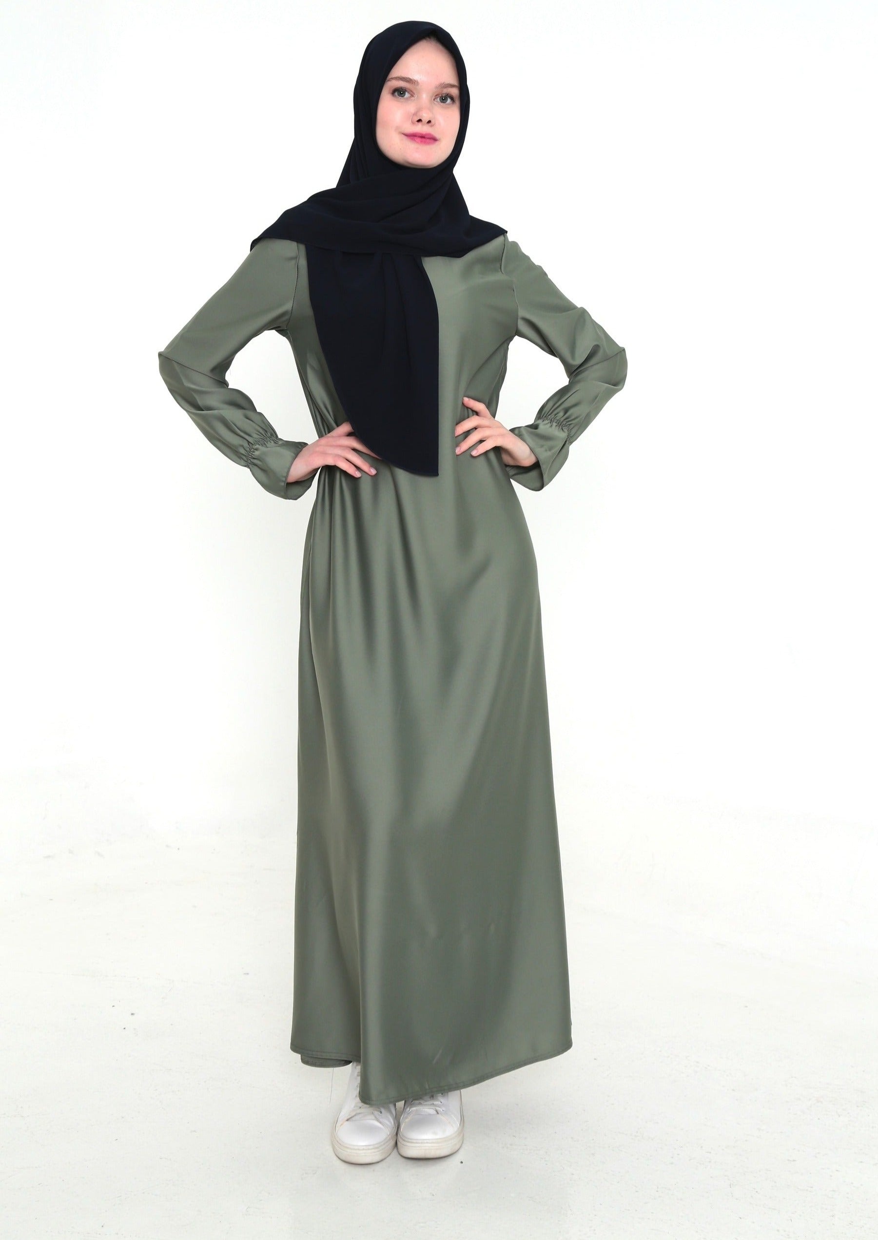 Mintgroen Abaya Satijn