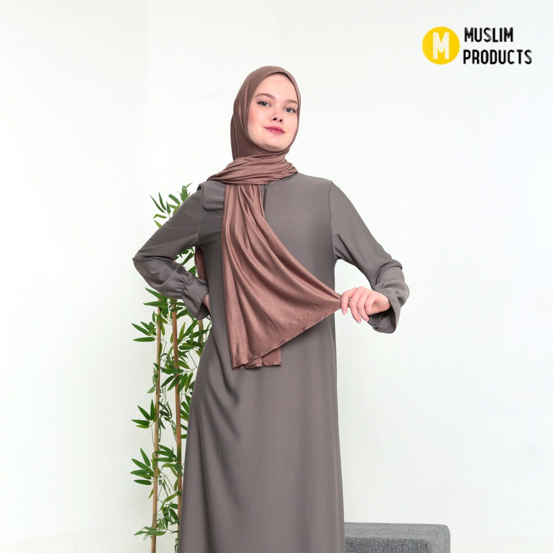 Jersey Hijab 165×65 Taupe